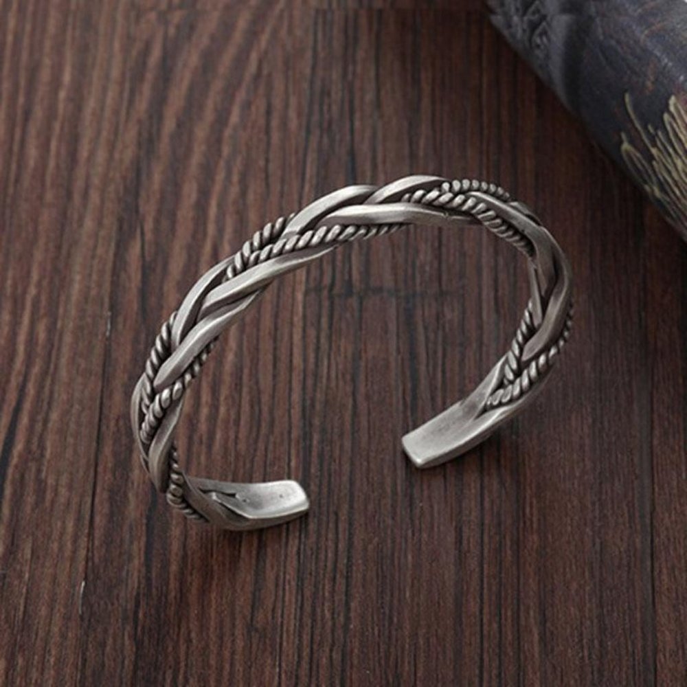 Authentic Sterling Silver Twisted Cuff - image 3